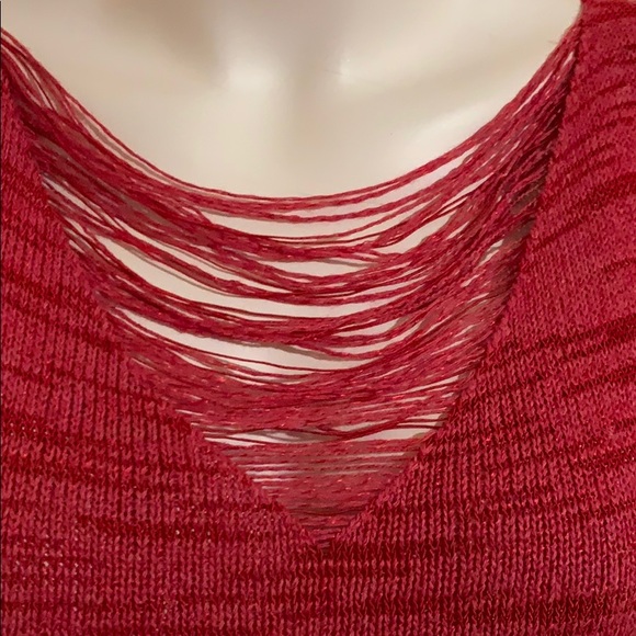 Anthropologie sleeveless top in red & pink blend - Picture 2 of 5